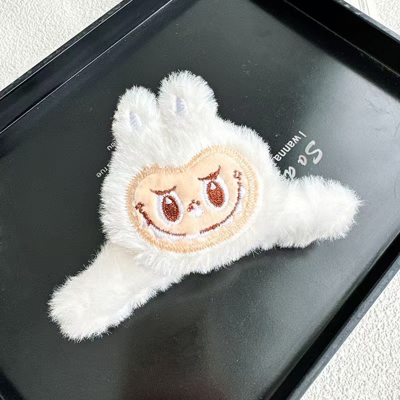 Labubu Plush Hair Claw Hats Scarves Gloves Cute Cartoon Hair Clip for Updos Hair Claw Accessories Set Claw Clips Jaw Clip Barrettes Hair Band