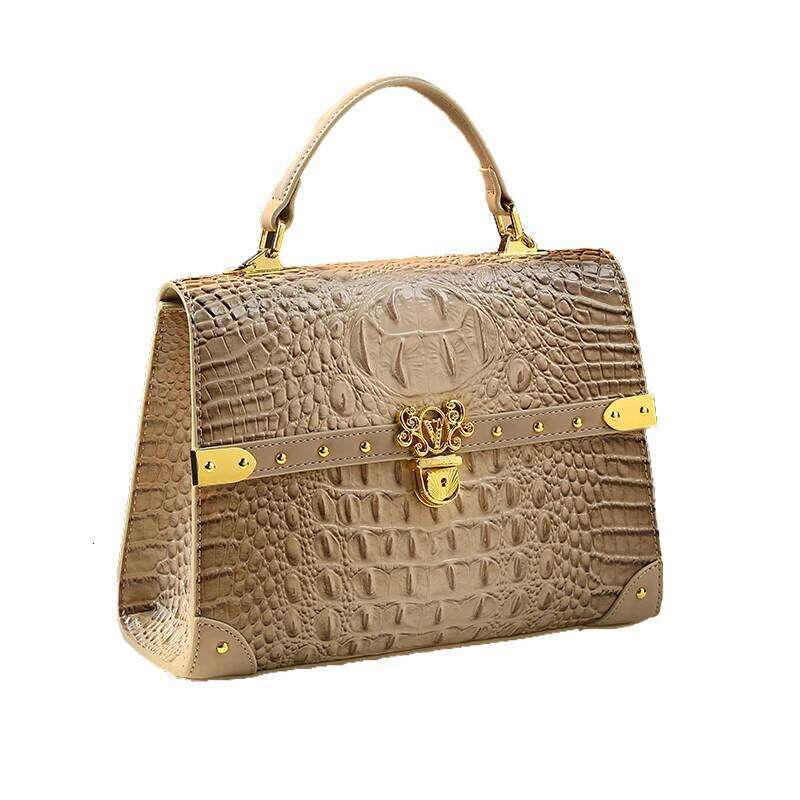 Genuine Leather Women's Handbags 2024 New Crocodile Print Bag Fashion All The Cross-Body Shoulder Bags