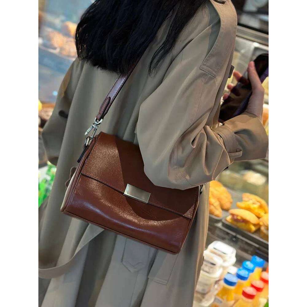 Handbags Female Crossbody Bags Vintage Genuine Women Shoulder Small Square Bag Soft Leather Cowhide Fashion