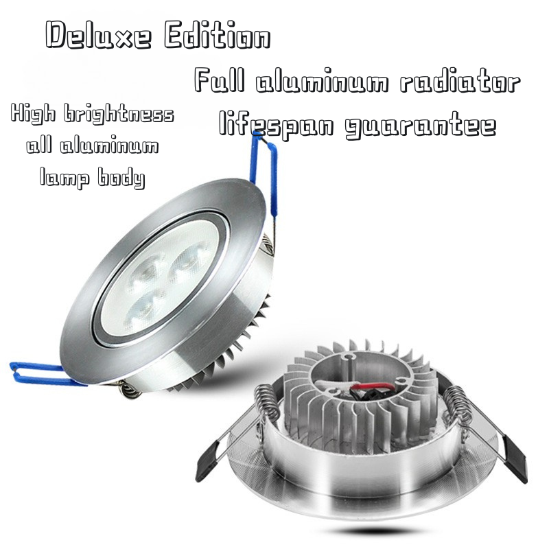 led spotlights, embedded ceiling bull's eye lights, 3W, 5W, 7W, 12W, 7.5 cm living room hole lights, three-color variable light downlights-SD