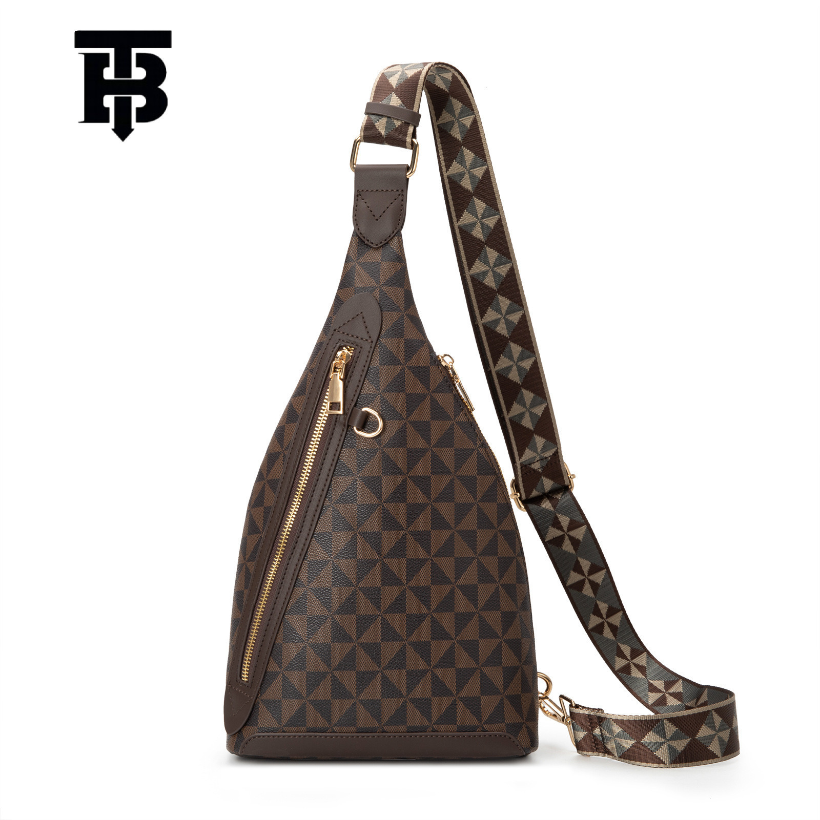 TB BHULAMTE Designer Printed Chest Bag Luxury Bag New Men's And Women's Casual Crossbody Bag Summer Large-capacity Outdoor Travel Chest Bag