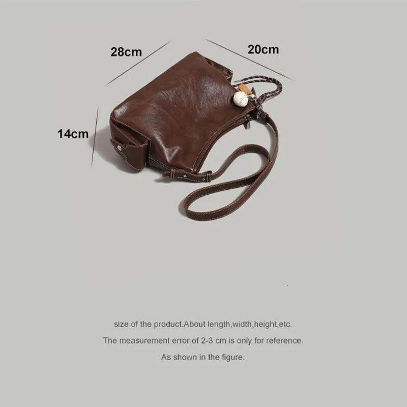 Ur2025 New Retro Single Oulder Tote Casual Commute Large Capaci Women's Versatile Crossbody Bag Daily Use PU Leather