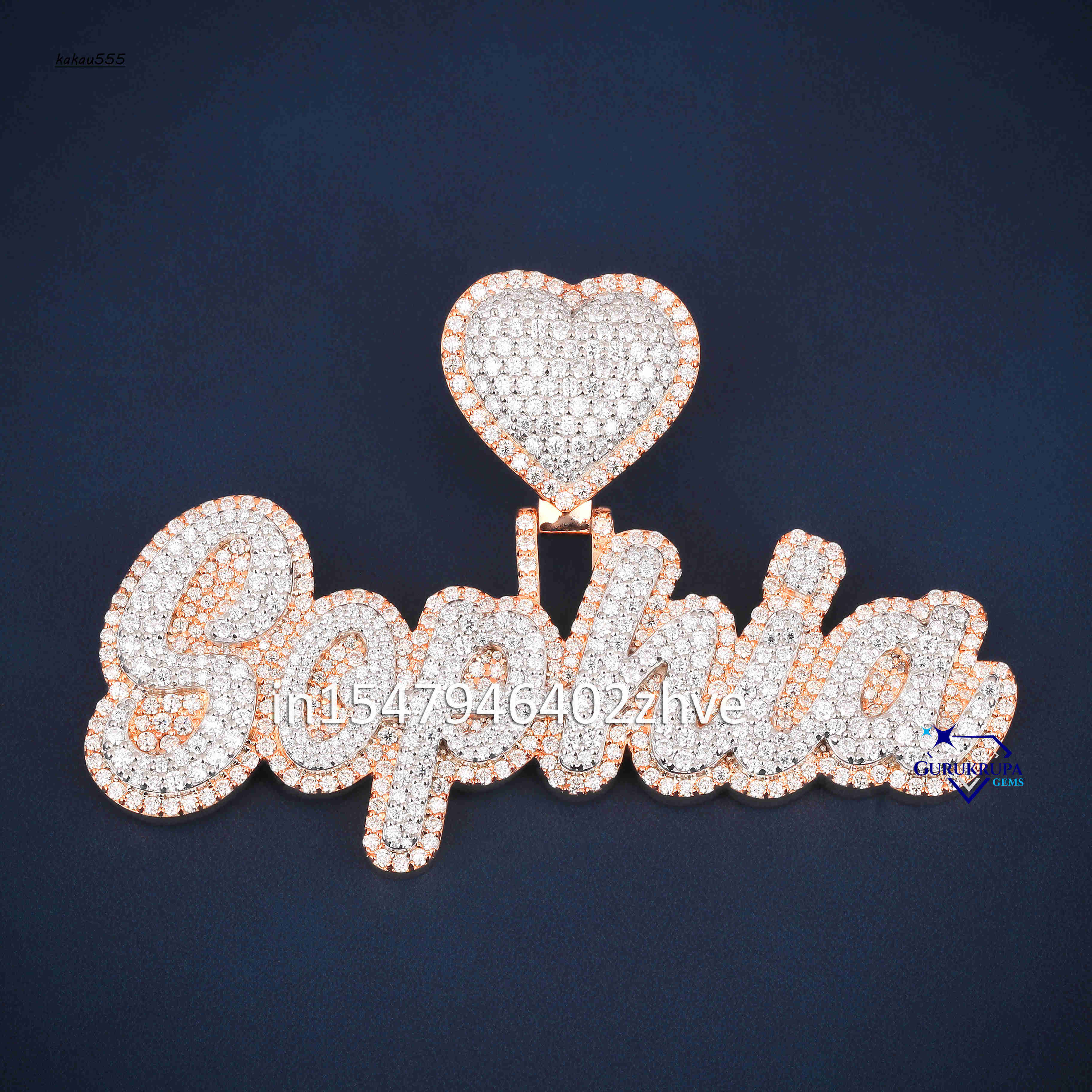 Hip Hop Moissanite Pendant Letter Name Custom 925 Silver Buss Down VVS Iced Out Diamond Pendant