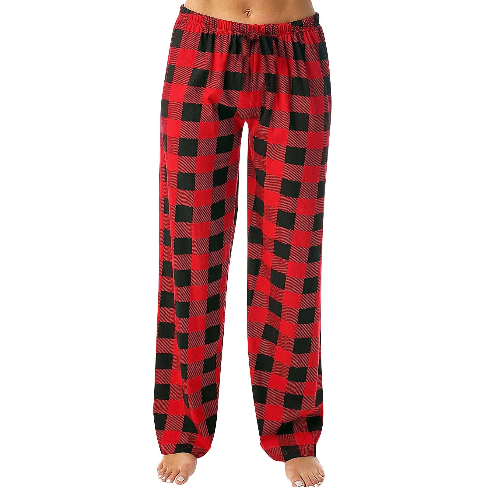 Women Pants Plaid Cotton Loose Ladies Pajama Pants Pyjama Trousers Men Sleep Bottoms Lounge Wear Sleep Lounge Pants Bottoms 250828