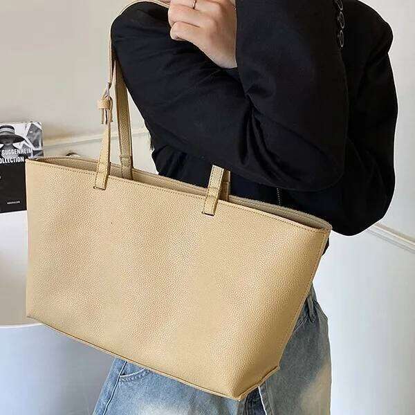 Brand Designer PU Leather Lichee Pattern Women's Shoulder Retro Crossbody Bag Bucket Large Capacity Handbag