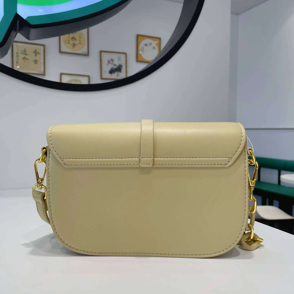 High-End Solid Color Leather Tote Paris Fashion Vintage Crossbody Handbag Elegant And Minimalist Women's Shoulder Bag