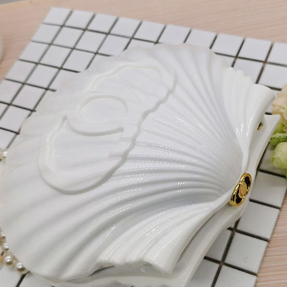 Women Classic Party Shell Bag double-C Acrylic Bag Pouch elegant Lady Evening bags Shoulder Tote Chains Storage Box with Pearl Chain for Mobile Phones