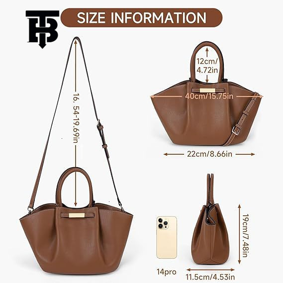 TB BHULAMTE Designer Fashionable High-end Women's Bag Large-capacity Commuting Single-shoulder Bag Elegant Luxury Bag Multi-functional Crossbody 