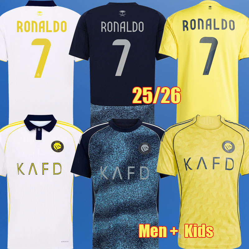 25 26 Al Nassr FC soccer Jerseys Ronaldo 2025 2026 Home MANE BROZOVIC CR7 Gonzalo Martinez OTAVIO Vincent JOAO FELIX COMAN women men kids kit Football shirt Al Nassr