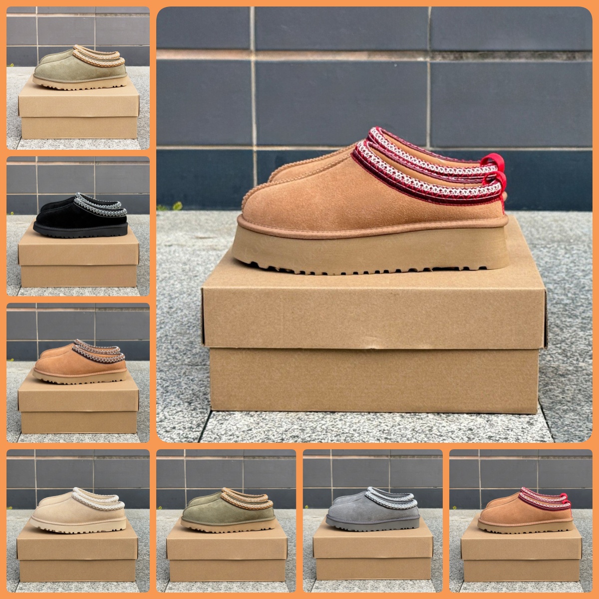 Designer Tazz Slippers tasman Platform Boots Women Tazzs tasmans Men slipper slides classic ultra Tazztasman boot Suede Shearling Disquette shoes winter booties