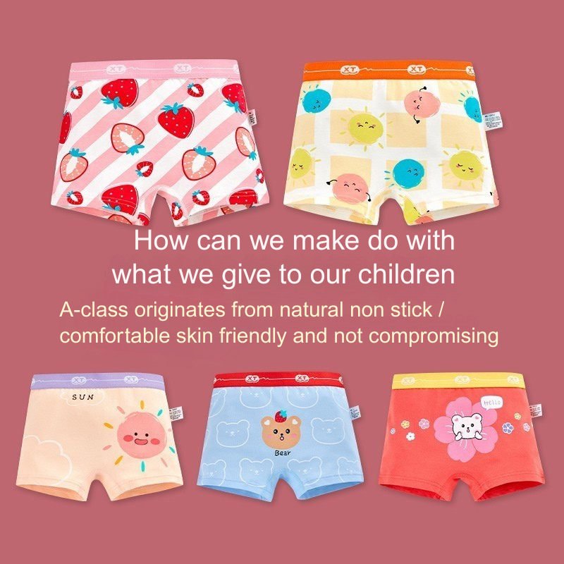 Breathable Lightweight Cotton Children's Shorts for Hot Weather Girls, available in multiple sizes Combination of 2 items - 208