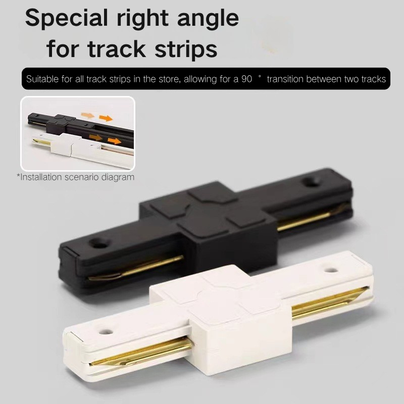 Aluminum Alloy Light Track with Connectors for Halogen LED Spotlights, Commercial Shop Gallery Lighting System Parts 43