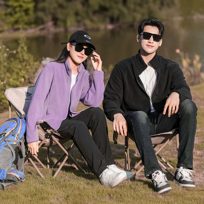 couples warm fleece jacket windproof thermal stylish for cozy togetherness