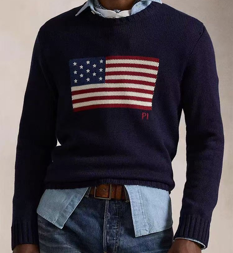 Hot sale Designer Womens Mens Sweaters Ladies Knitted Sweater Jumpers American Flag Trendy Winter HighEnd Comfortable Cotton Men Women Pullover Sweatshirt