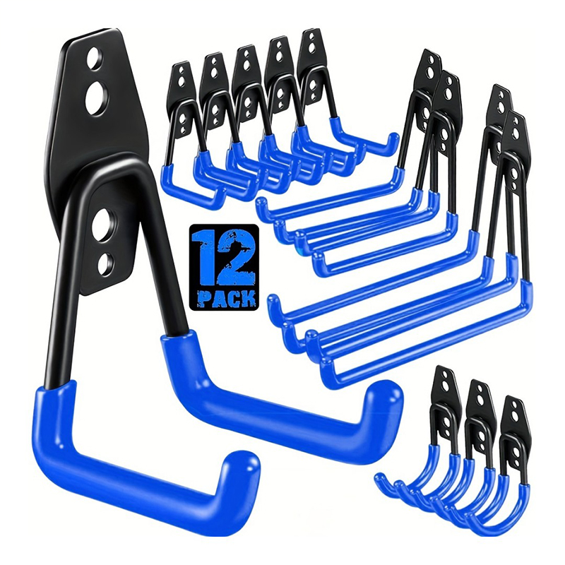 Wholesale Lot 12-PC Heavy Duty Garage Hook Sets, High Demand Double Arm Storage Hooks for DIY & Hardware Stores Heavy Duty Double