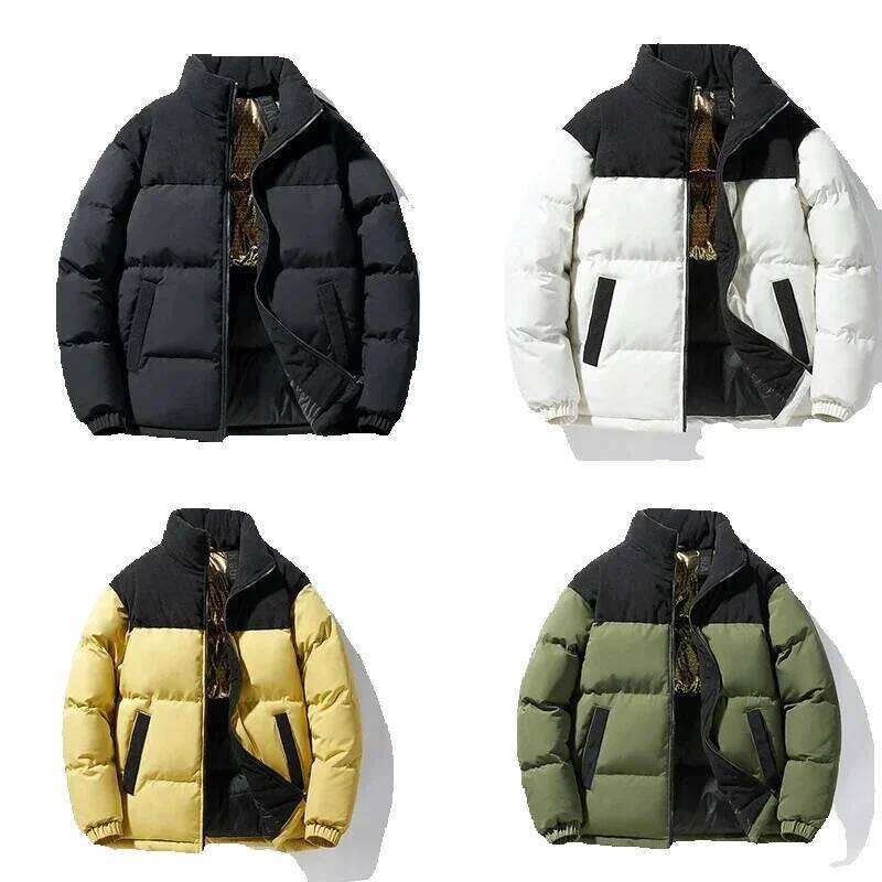 Winter New Fashionable Handsome Youth Outdoor High Quality Solid Color Stand Up Collar Comfortable Warm Windproof Down Jacket