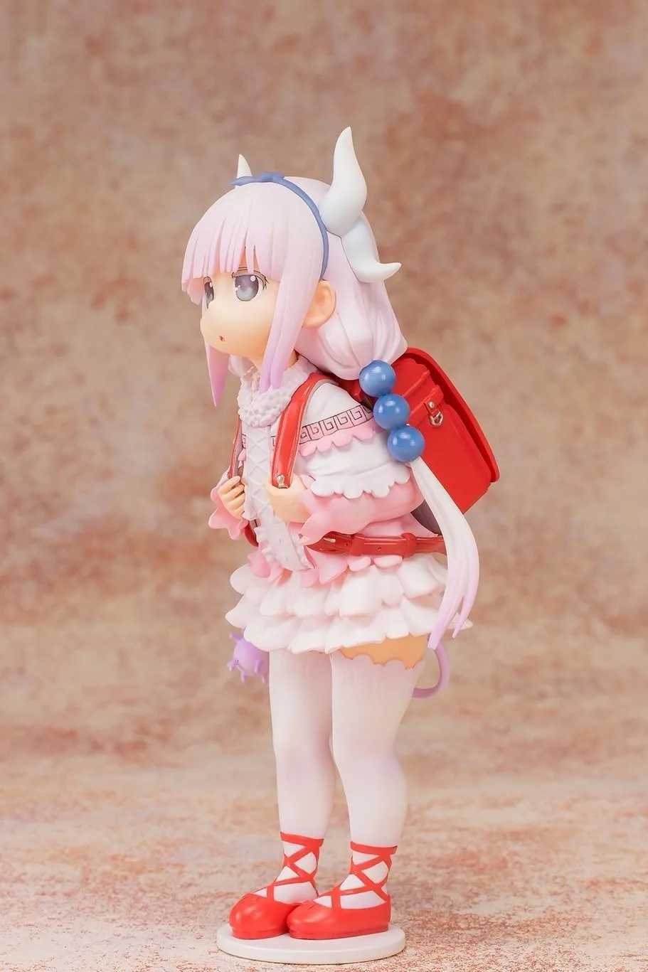 18cm Anime Miss Kobayashis Dragon Maid Kanna Kamui Action Figure PVC Horned Loli Carry Schoolbag Double Tail Collection Model W250828
