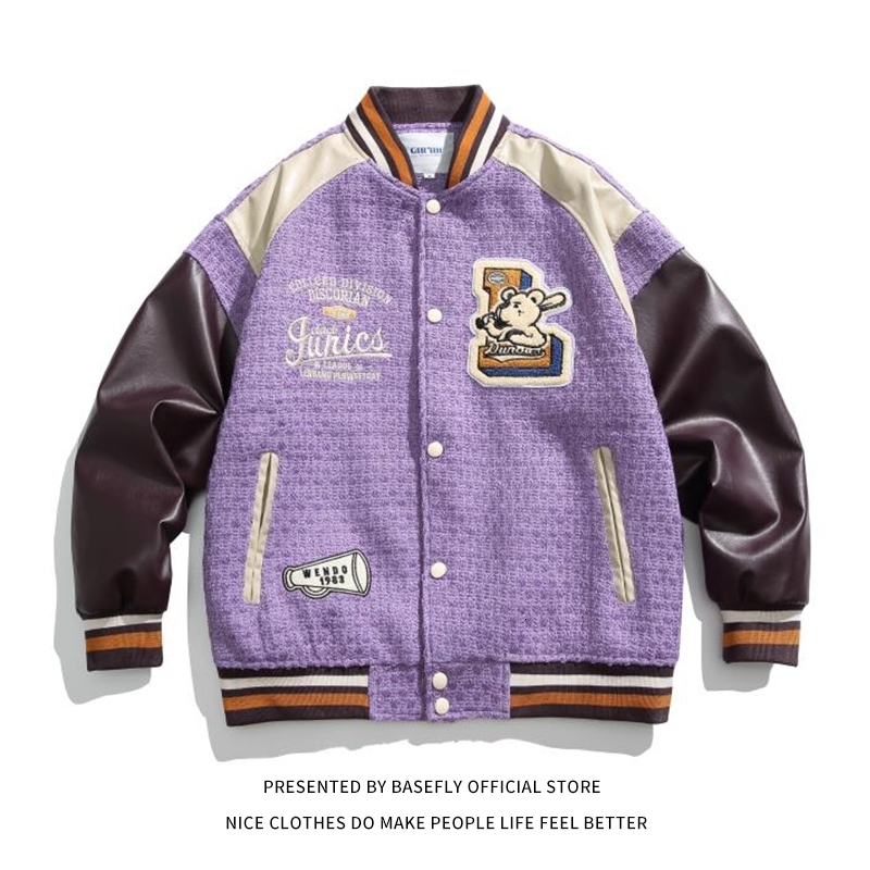 Letterman L y Stadium Award Patchwork Men Baseball Bomber Jacket Unisex Women Varsity Coat University Streetwear Chic w250827