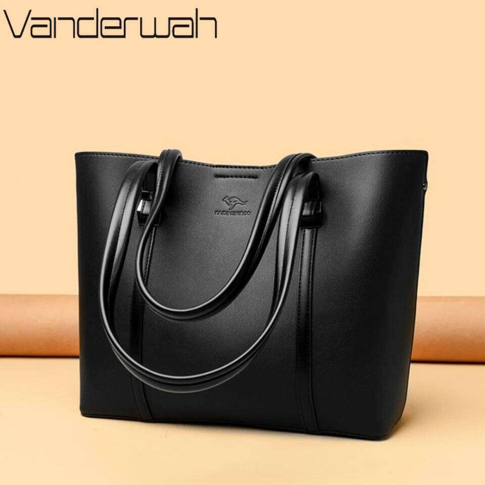 Large Capacity Shopping Bag For Daily Commuting Hand Shoulder Bags High Quality Pu Leather Hnadbags Caual Tote Sac