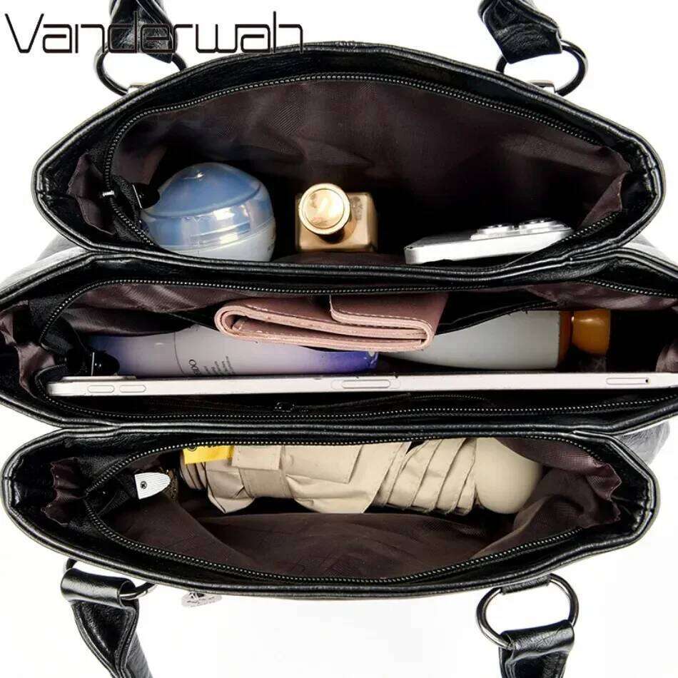 High-Quality Soft Leather Handbags Designer High-Capacity Ladies Crossbody Hand Bags For Women 2024 Sac A Main