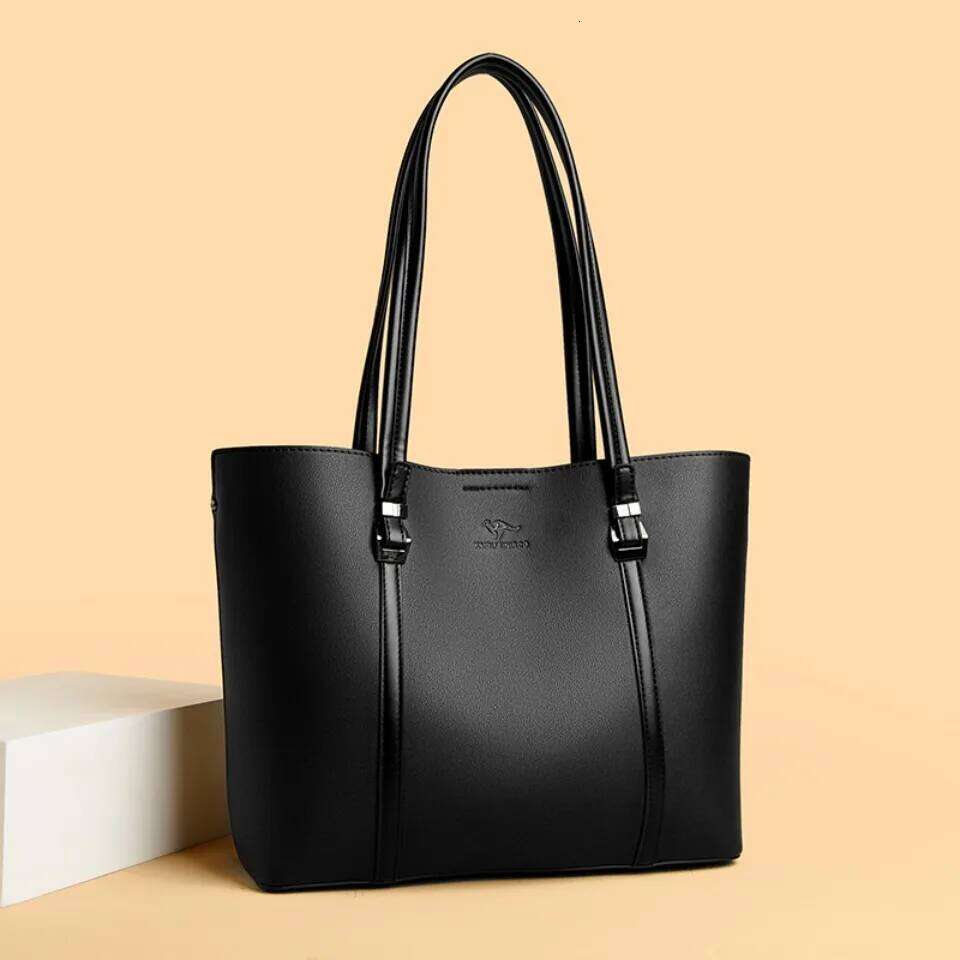 Large Capacity Shopping Bag For Daily Commuting Hand Shoulder Bags High Quality Pu Leather Hnadbags Caual Tote Sac