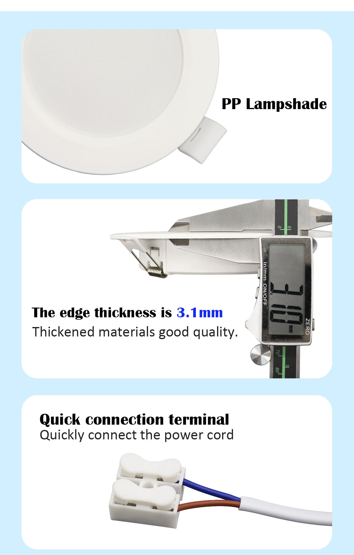 led downlights 3W and 5W, embedded anti-glare ceiling lights, living room ceiling hole lights 7W and 10W, no main light lighting design-BY