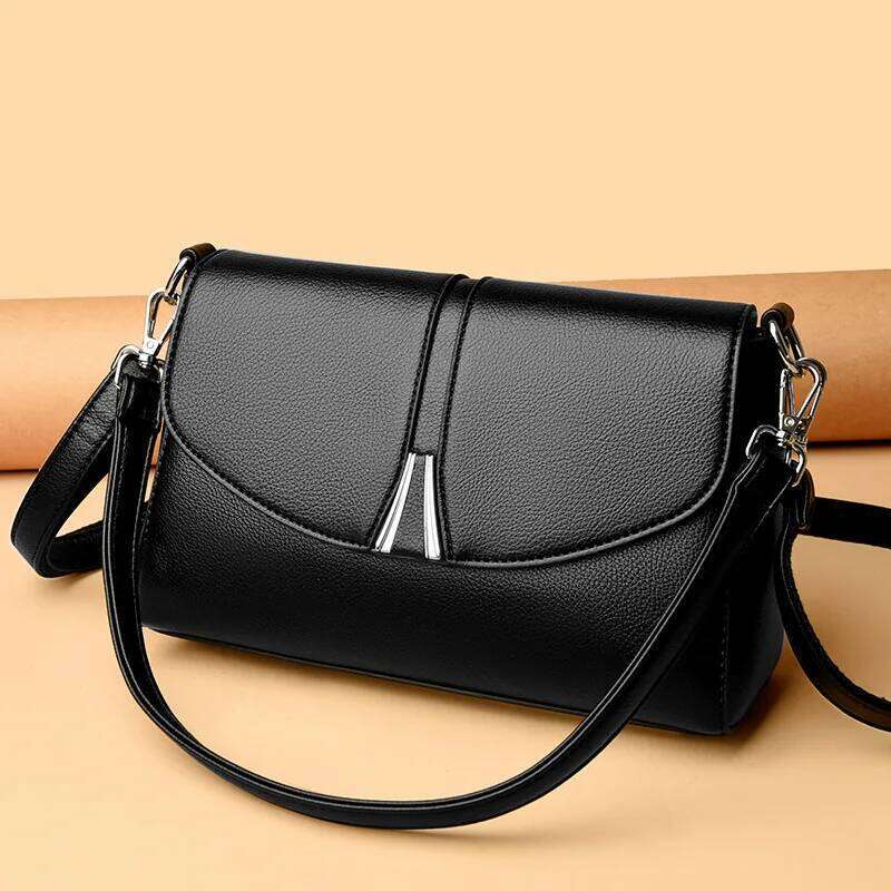Cross-Border Foreign Trade Women's 2025 New Fashion Middle-Aged Mother Messenger Simple Portable Shoulder Square Bag