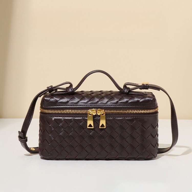 100% Cotton Hand-Woven New Fashion Lunch Box Handheld Shoulder Crossbody Bag for Women