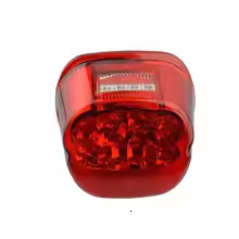 New 12V Smoke Red Taillight Layback LED Tail Brake License Plate Light For Harley Softail Fatboy FXST Dyna Night Train FXD