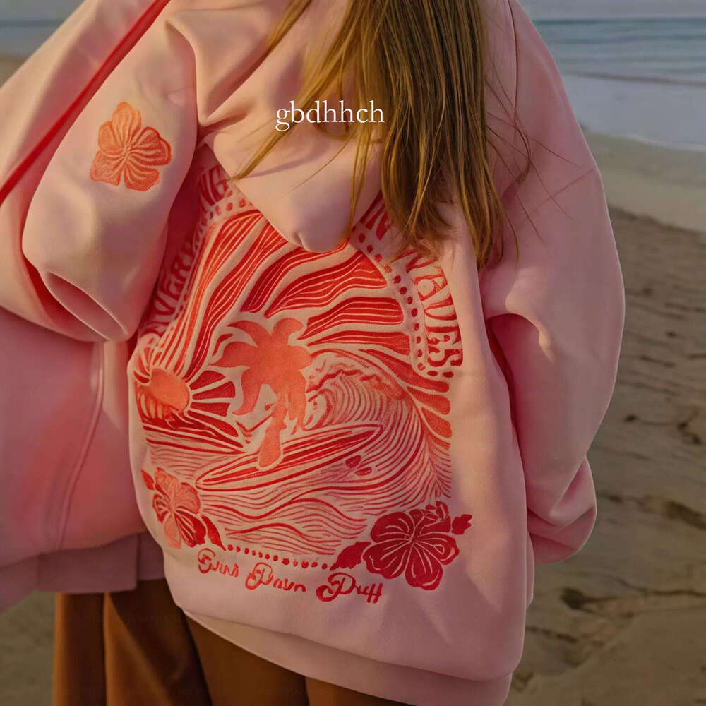 Pink palm Hoodies designer Womens Pink Hoodie For Woman Embroidered Hooded Hoody Sweatshirt Streetwear Hoodies Hooded Jumper dandy hoodie b87