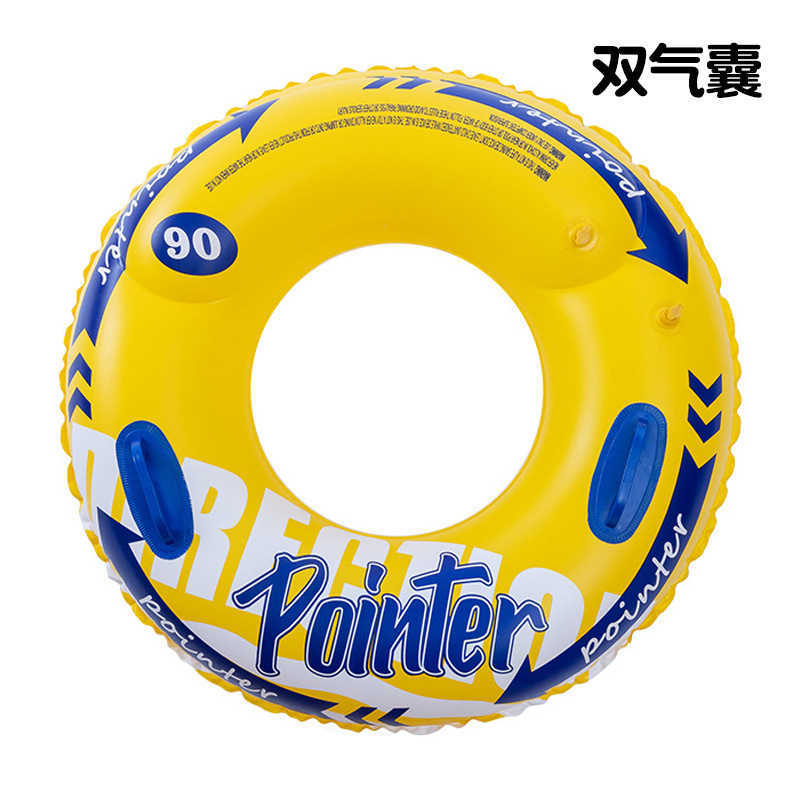 Swimming ring adult thick double airbag inflatable swimming ring for both men and women with high buoyancy floating equipment for rescue swimming ring