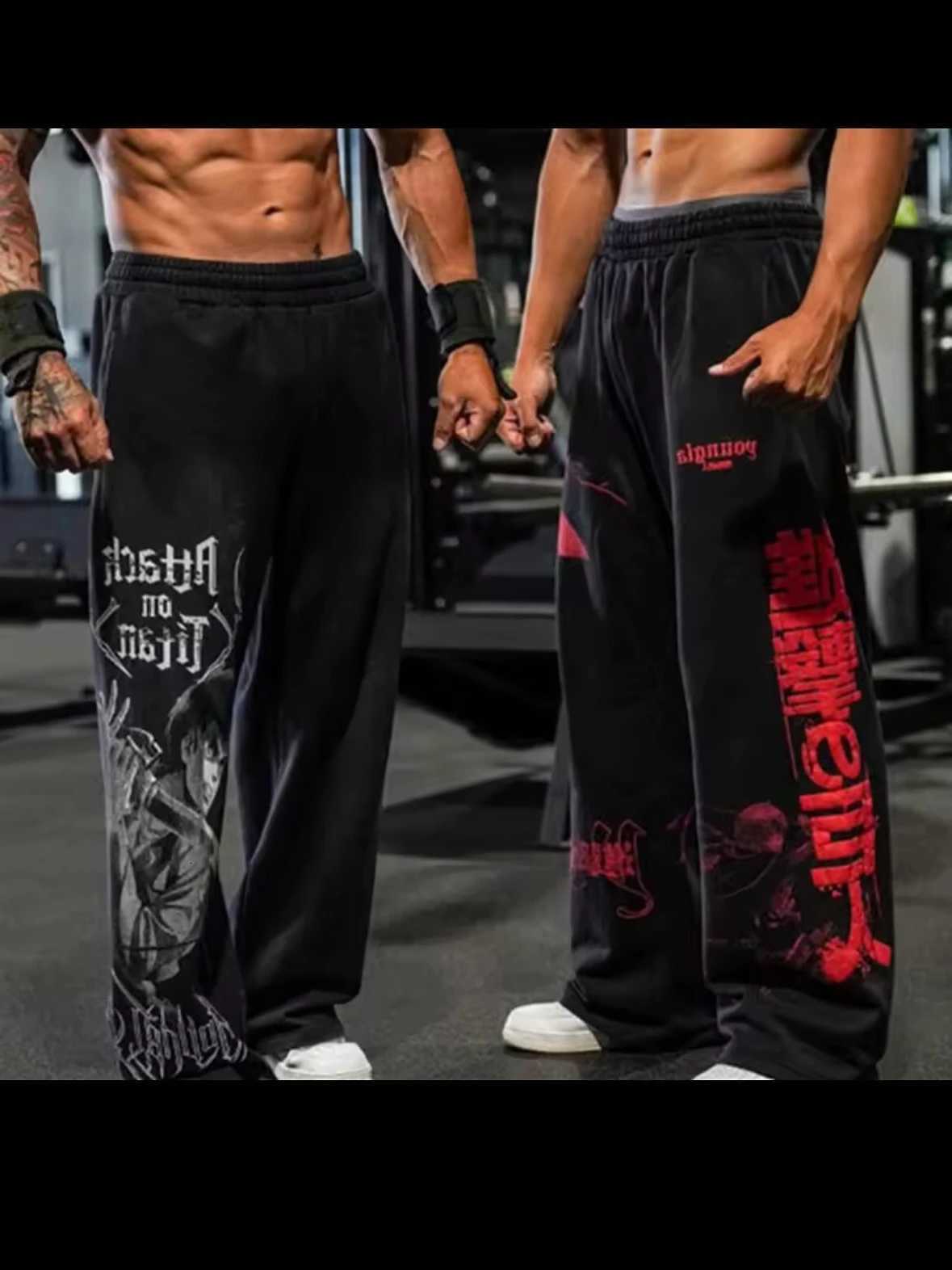 2K Attack on Titan Pants Men Baggy Popular Trouser Wide Leg Harajuku Streetwear Casual Vintage Hip Hop Joggers Women Clothing X250828