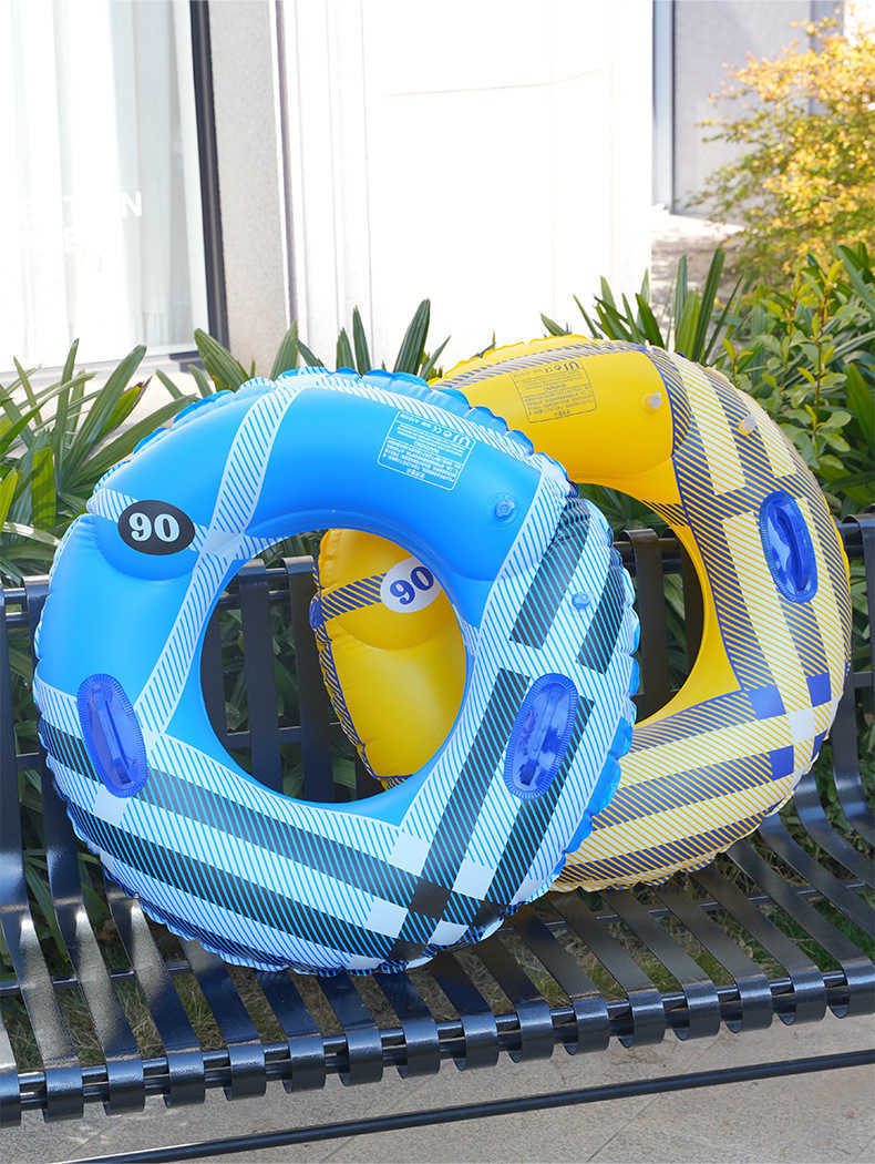 Swimming ring adult thick double airbag inflatable swimming ring for both men and women with high buoyancy floating equipment for rescue swimming ring
