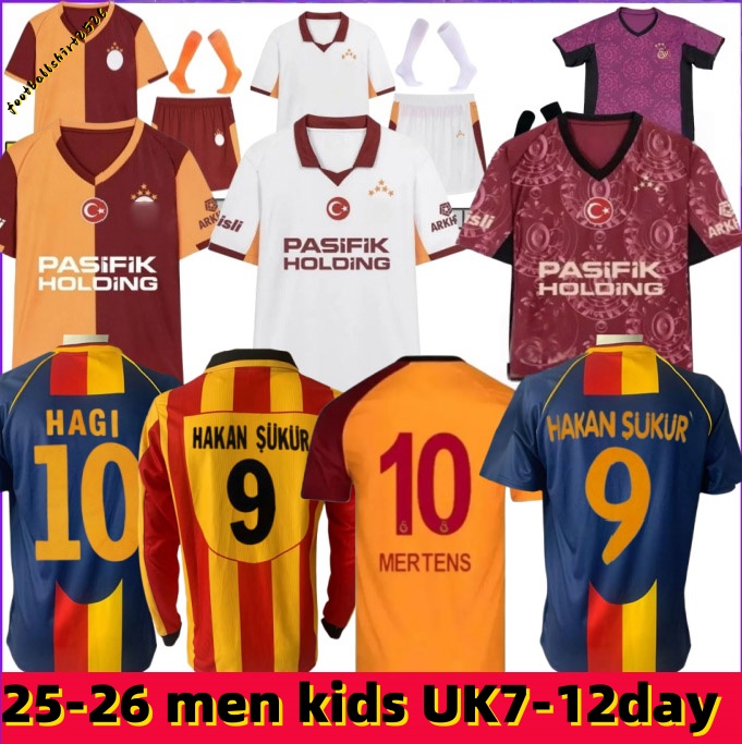 25 26 Galatasarays Turkey SNEIJDER ICARDI Soccer Jerseys ZANIOLI BAKAMBU MERTENS ZAHA AKGUN retro 99 1998 00 13 14 Fourth Kit Home Away 3rd football shirt kids kits