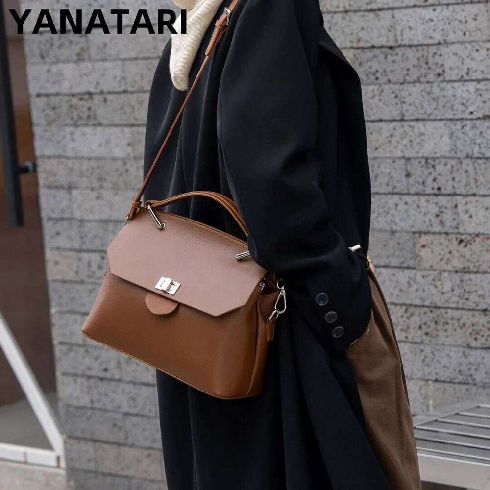 YANATARI Handbags Female Crossbody Shoulder Bag Women Bags New Fashion 2025 Genuine Cowhide Leather Satchel