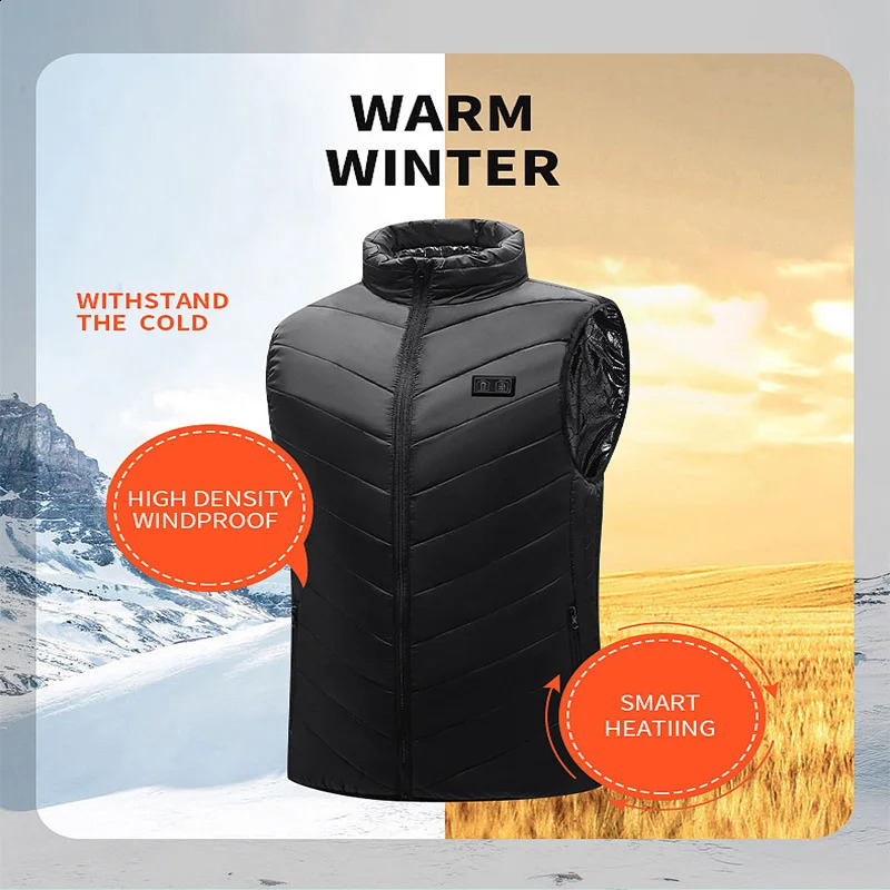 21 Heated Vest Zones Electric Jackets Men Women Sportswear Coat Graphene Heat USB Heating Jacket For Camping 251023