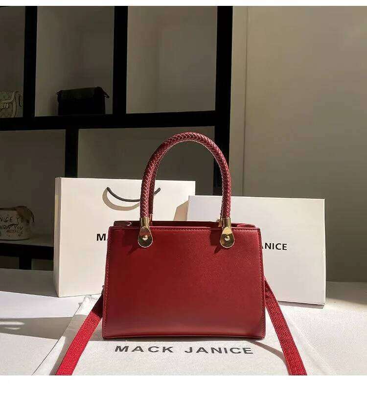 Sexy Red Color Fashion Floral Square High Quality Women Handbag Large Capacity Tote Shoulder Messenger Bag Lady Purse