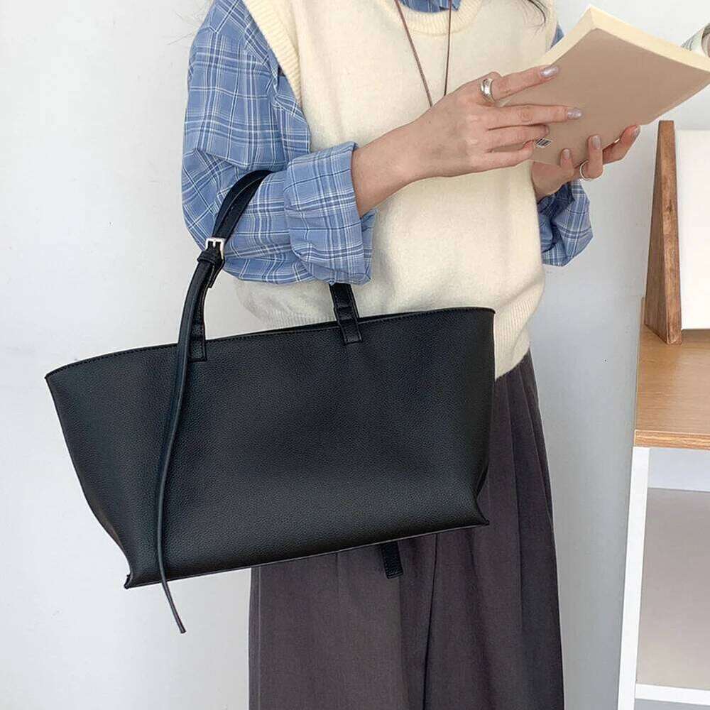 Leather Tote Women Solid Color Shopper Handbag Top Handle Bag Casual Hobo Bags For Work Travel