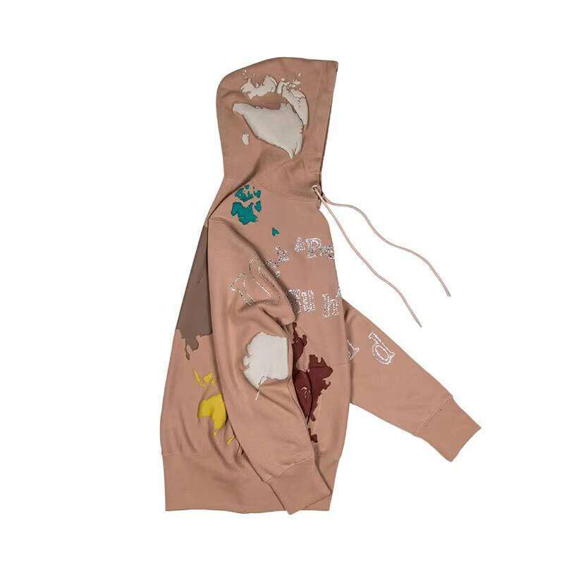 Unisex Acid Wash Hoodie Custom 1 Print Autumn Season Casual Knitted Material Rhinestone Hooded Collar Direct Manufacturer