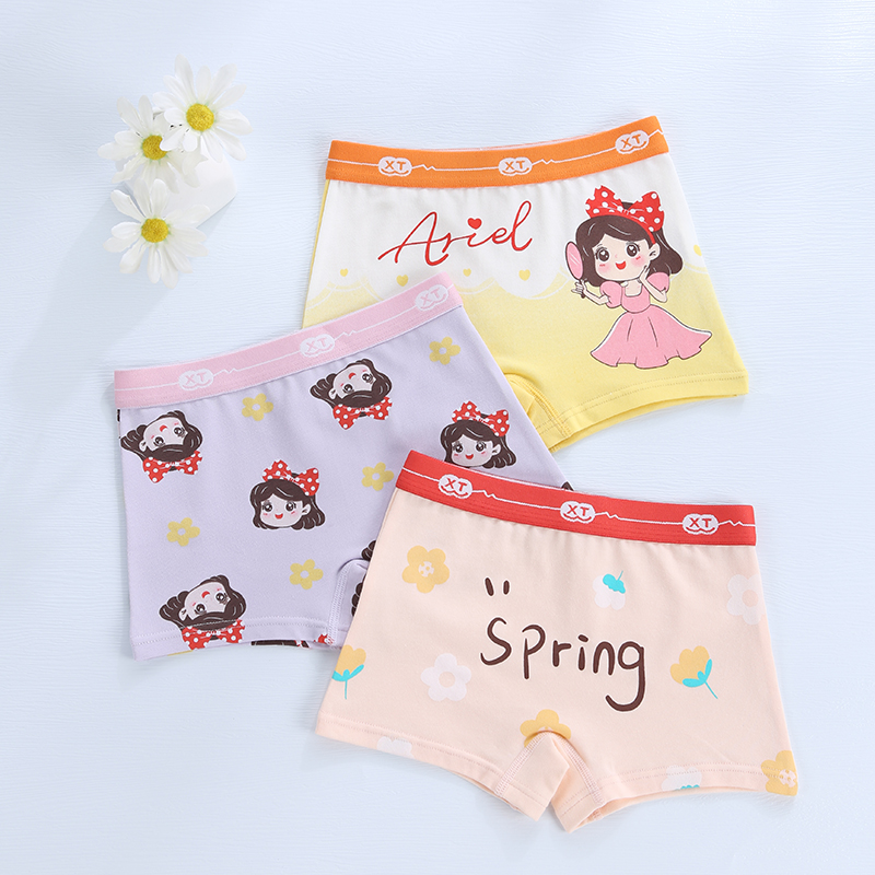 Girls' Summer Cotton Briefs - Antibacterial Crotch for Kids & Toddlers Combination of 3 items - 201