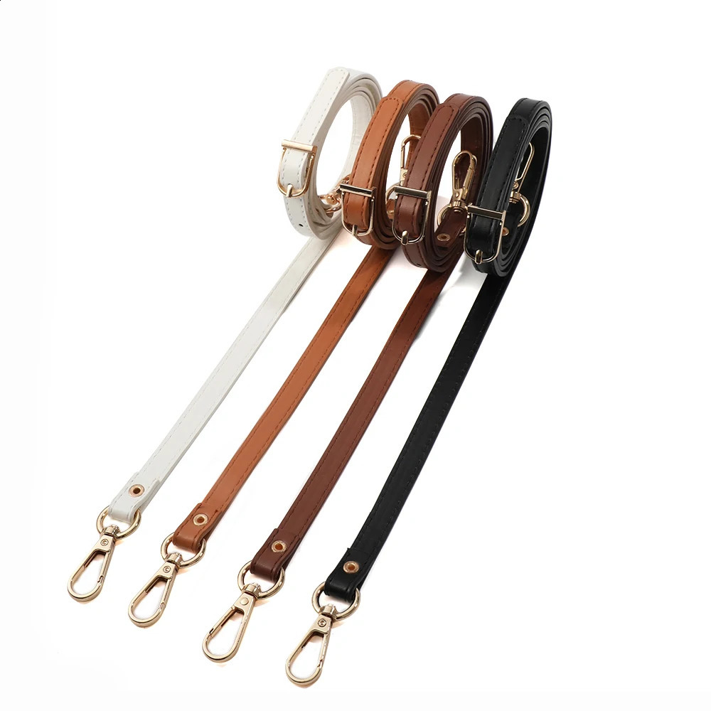 128cm PU Leather Bag Strap Long Adjustable Crossbody Strap Bag Belt Replacement Belt Shoulder Strap 1.2cm Wide Bags Handles 250820