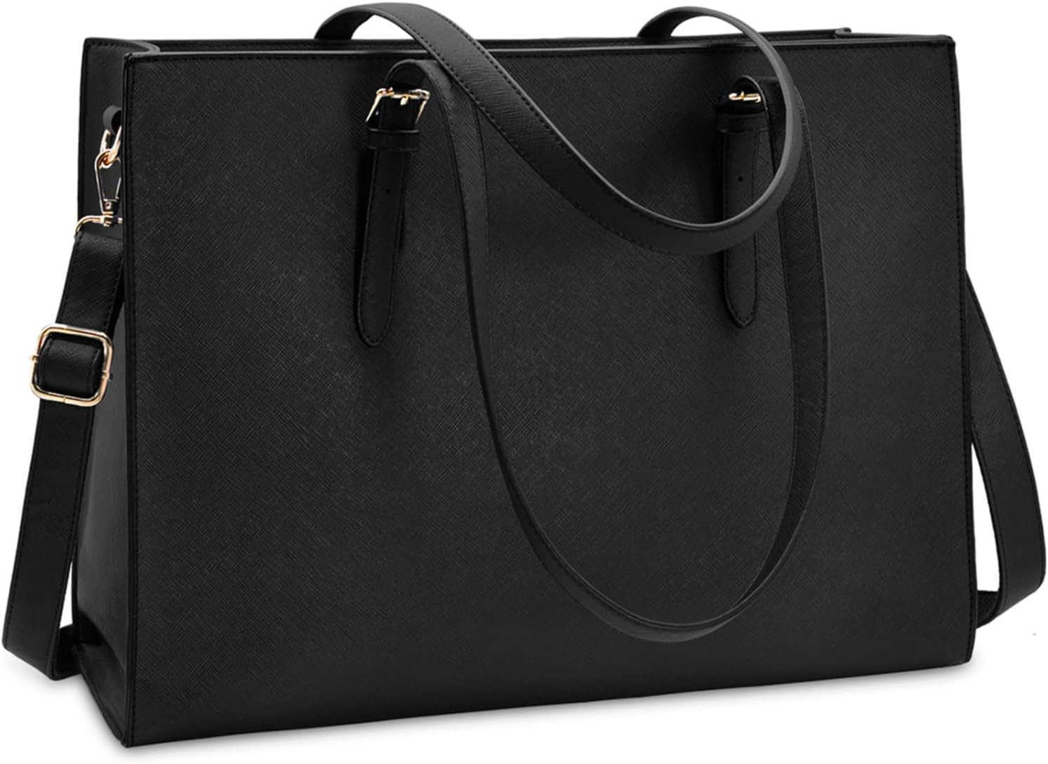 for Women Waterproof Lightweight Leather 156 Inch Computer Tote Bag Business Office Briefcase Large Capacity Handbag Shoulder Bag Professional Office 
