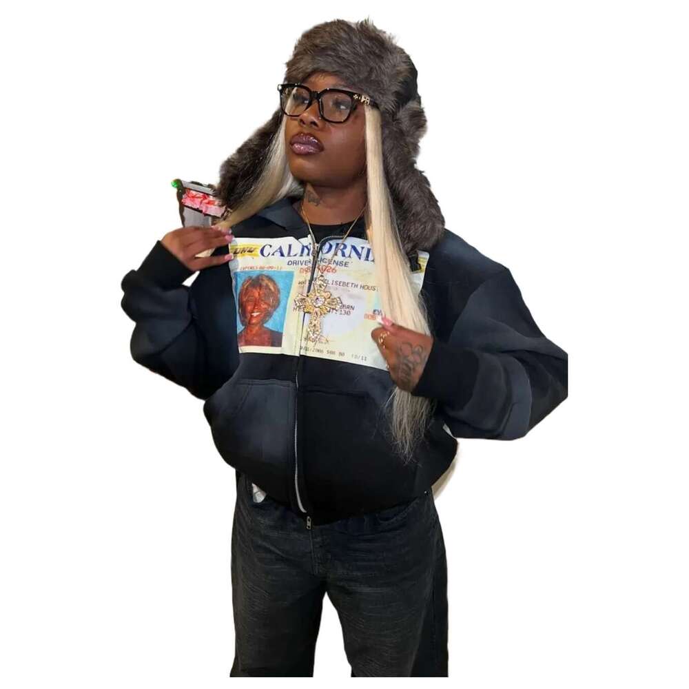 New Gothic Haruku Sportswear Trend Printed Hoodie Y2k Top New Street Clothing Men And Women Zippered Hooded