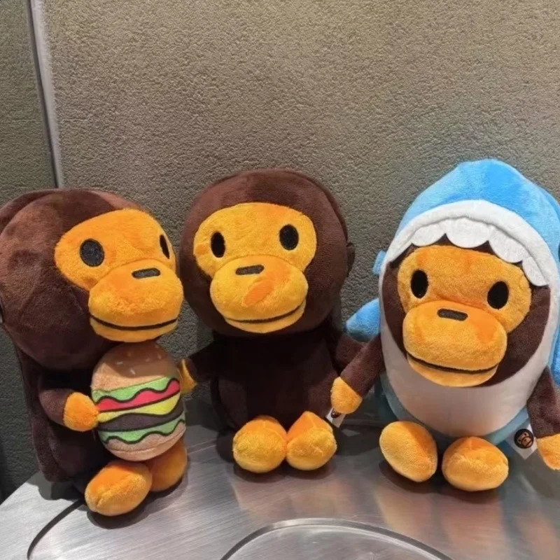 Japan Monkey Mobile Bag Transparent Surface Cartoon Figure Shoulder Bag Monkey Holding Bananas Plush Toys Coin Purse Kids Gifts 250828
