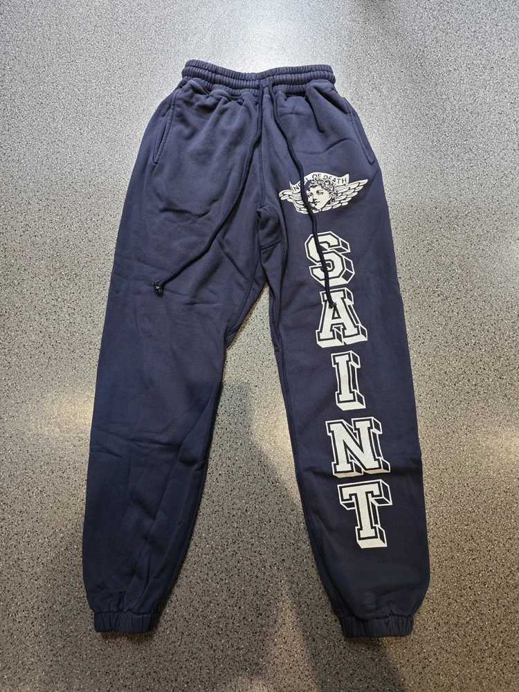 Winter High Street American Casual Loose Saint Sweatpants Men Women Vintage Graffiti Print Drawstring Jogging Pants Trousers X250828