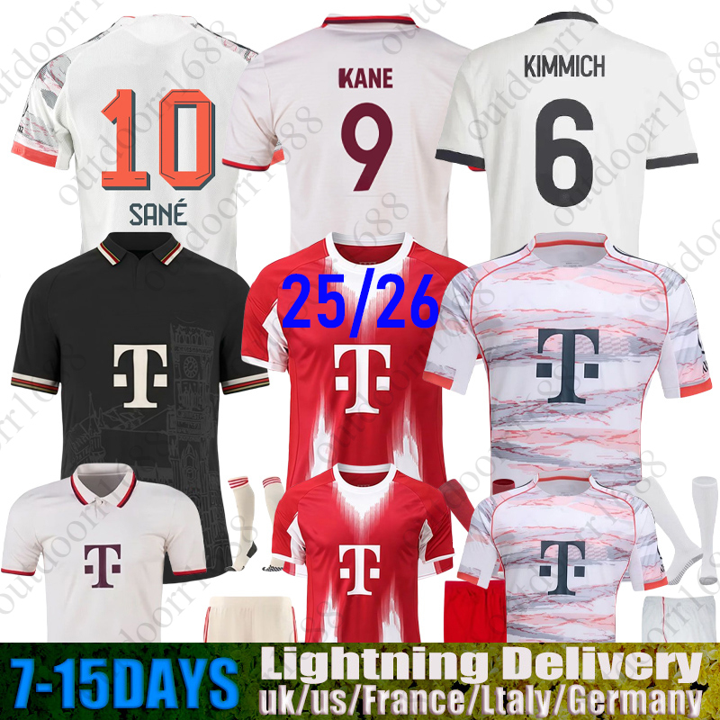 bayerns FC 25 26 MUNICH Soccer Jerseys Luis Diaz MUSIALA KANE KIMMICH Sane Muller de Ligt J. Davies Coman Gnabry bayernmunich 25 26 football Shirt Men Kids kit