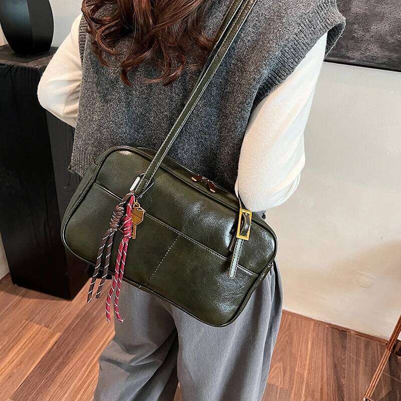 LEFTSIDE Small PU Leather Underarm Bags For Women 2024 Winter Y2k New Trend Fashion Shoulder Tote Bag Handbags And Purses