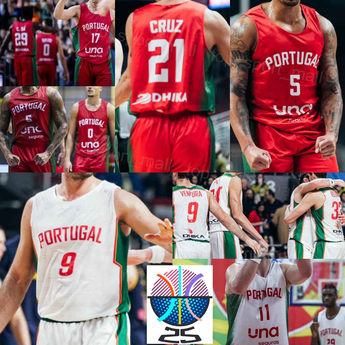 Print Portugal 2025 2026 EuroBasket Basketball 29 Candido Sa Jerseys Womans Child Men 25 Nuno Sa 2 Vlady Voytso 6 Francisco Amarante 14 Daniel Relvao 88 Neemias Queta