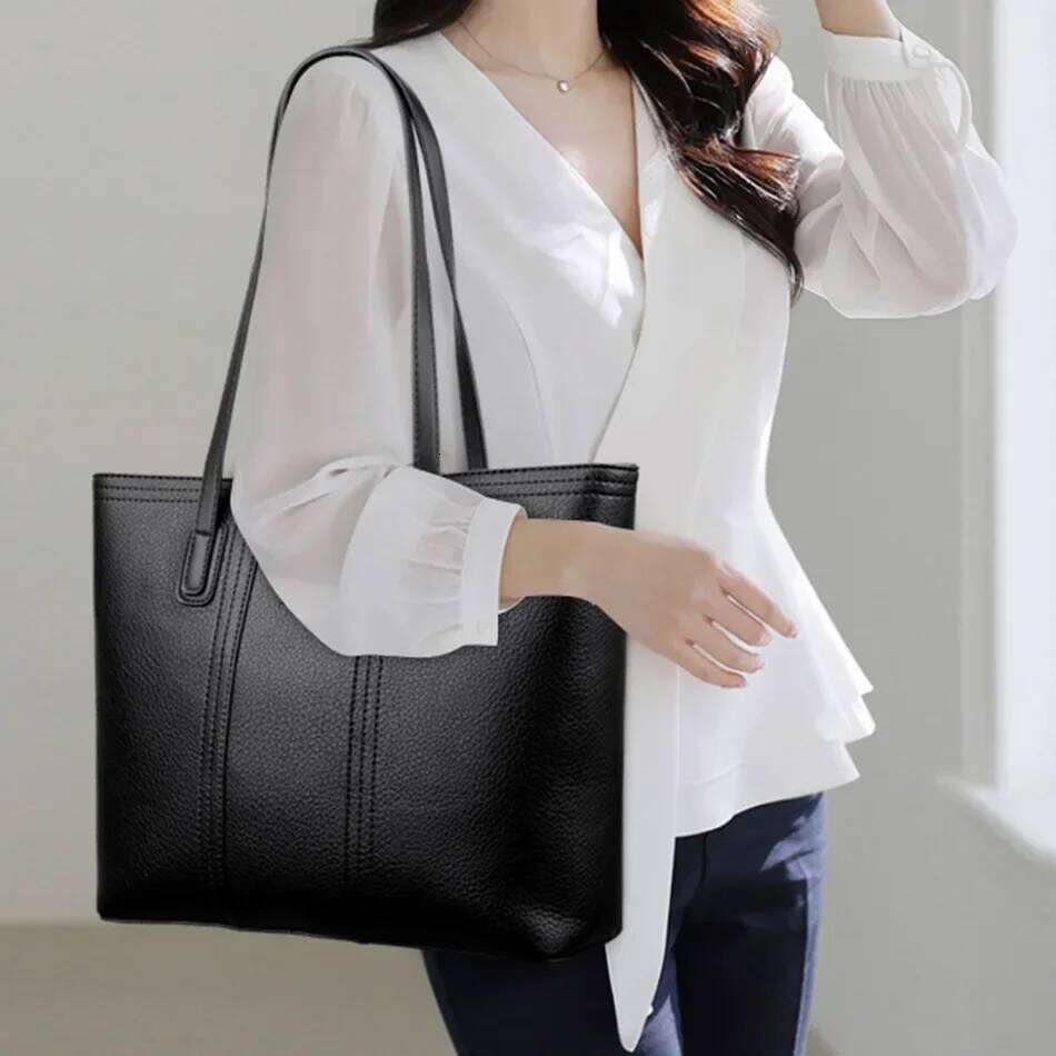 Genuine Brand Bags Designer High Quality Soft Leather Large Women 2024 Shoulder Bag Handbag Shopping Messenger