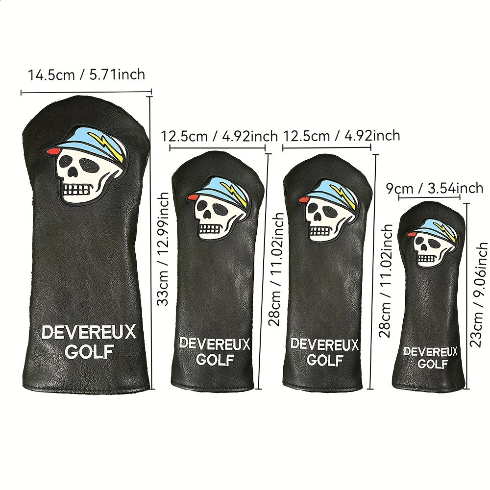 Golf Skull Club Head Covers For Driver Fairway Wood Covers Hybrid Golf Club Iron Head Covers Golf Accessories Golf Supplies 250829